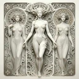 dmt elf psychic entity by alexander mcqueen, zdzisław beksinski and alphonse mucha. highly detailed, hyper - real, very beautiful, intricate fractal details, very complex, opulent, epic, mysterious, trending on deviantart and artstation, polished and minimalist redesign by zaha hadid and iris van herpen