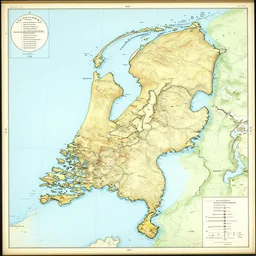 a map of the Netherlands drawn by Mercator