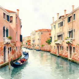 a water colour painting of venice