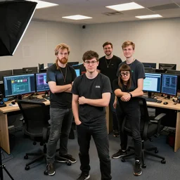 minecraft streamers, twitch streaming, posing for a photo shoot