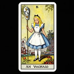 Alice in Wonderland tarot card by Ken Kelly and Gustave Dore
