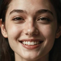 human face with teeth