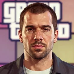 a close - up portrait of joe rogan, in the style of gta 4, highly detailed, trending on artstationhq