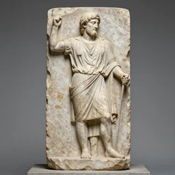 old greek stone imagine of nebuchadnezzar,