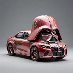 a car in homer darth vader's shape, digital art, artgem, octane render, artstation, hasselblad photo, 4 k resolution, fashion design, biologigal, product photo, designed by tinker hatfield