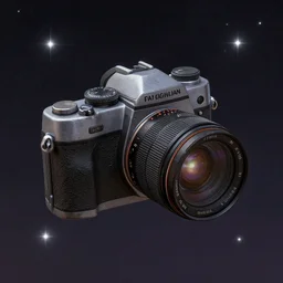 a beautiful highly detailed matte painting of a camera floating among stars at night, cosmos, punk styling by atay ghailan, cliff chiang, loish and goro fujita, muted mystical tones, featured on artstation, featured on behance, grunge aesthetic