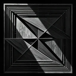 abstract geometric pattern, black background