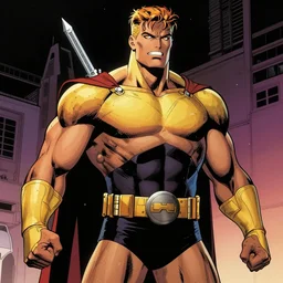 macron as elastic man, marvel comic style