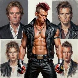 tekken king, contemporary collage, highly detailed, digital painting, 4 k, hdr, punk, fashion, smooth, sharp focus, art by nick knight, sandra chevrier and john hoyland