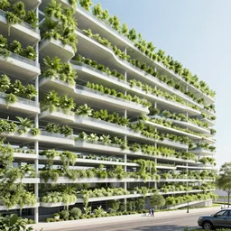 vertical farming facade, CG society, architectural rendering, 4k, 8k