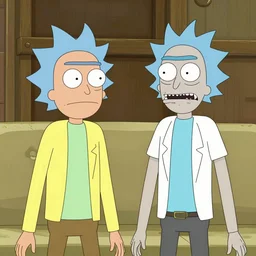 a cross between rick sanchez and morty