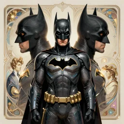 symmetry!! portrait of batman beyond, 1 9 9 9 tv series, skinny, sci - fi, tech wear, glowing lights!! intricate, elegant, highly detailed, digital painting, artstation, concept art, smooth, sharp focus, illustration, art by artgerm and greg rutkowski and alphonse mucha