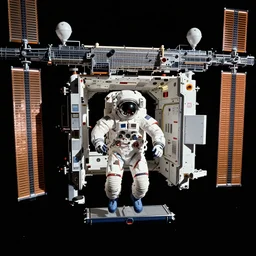 inside of the international space station during halloween