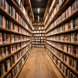 infinite tunnel made of curved bookshelfs, leica summilux 3 5 mm f / 1. 4