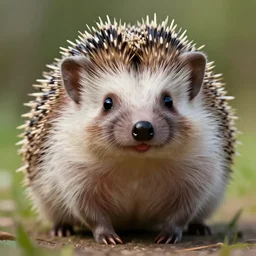cute smiling hedgehog. highly detailed digital painting by greg rutkowski. sharp focus, 8 k.