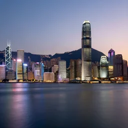 Very low poly render of Hong Kong
