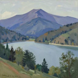 lakeside mountains, by the memphis group