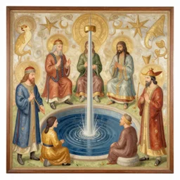 the way of ten wells, mysticism, oil painting, masterpiece, medieval art