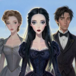 still film, elegant mysterious gracious undead millie bobbin brown from the corpse bride if made by krenz cushart and wenjun lin, portrait, illustration, rim light, top light, summer clear blue sky, perfectly shaded, soft painting, epic, intricate, art