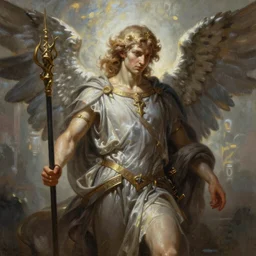 Portrait of Archangel Michael, intricate, epic, elegant, menacing, fantasy, highly detailed, digital painting, hard focus, beautiful volumetric lighting, epic light, ultra detailed, by Leesha Hannigan, Ross Tran, Thierry Doizon, Kai Carpenter, Ignacio Fernández Ríos