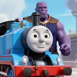 thomas the tank engine as thanos in avengers endgame