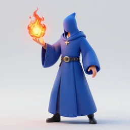 Who : a mage with a blue robe casting a fire ball ; Head : Amber Heard face and hair ; Body type : Kim Kardashian body type ; IMPORTANT : Hearthstone official splash art, award winning, trending in category \'hyperdetailed\'