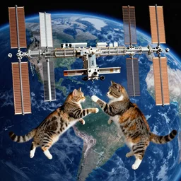 A cat is fighting the international space station