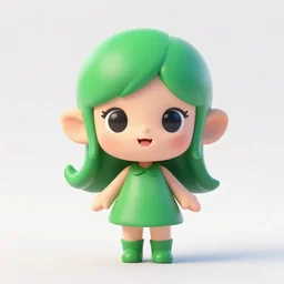 the sprite logo personified as a cute sprite themed cartoon girl in the style of lavender town, margaret keane, large dark eyes, extremely detailed and colorful eyes.