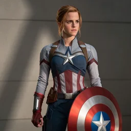 A still of Emma Watson as captain America movie