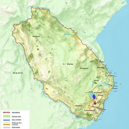 Detailed map showing the location of the first four mambos