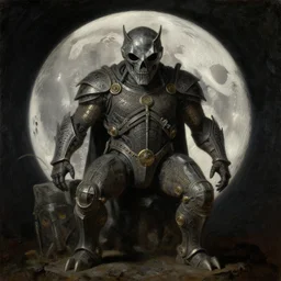 protodoom moon scribe, coherent, detailed, intricate, neoclassic oil painting, 8 k resolution,