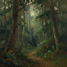 rain forest in the hudson river school style