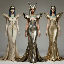 oni dryad editorial by utakava kiyoshi, ancient egyptian haute couture by alexander mcqueen, oni still frame from'stargate'( 1 9 9 4 ), haute couture of dryad oni by alphonse mucha, expressive metal couture editorial by iris van herpen