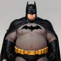 Fat Batman, detailed digital art trending on Artstation