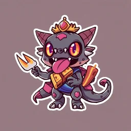 cute miss mascot relicanth relicanth relicanth food sticker art, cronobreaker, beeple game icon