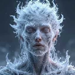 portrait ultra dimensional frosty entity, overwhelming psychosis of self realization and burning awakening, ultra high definition, unreal engine 5, hyperrealism, masterpiece composition, 8 k photorealistic