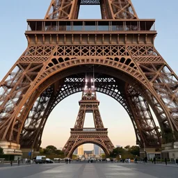 leaked image that shows a portal being opened above the eiffel tower. it was at around sunset and many people are observing the strange event. if you look closely something wants to come through the portal. beatifull colors.