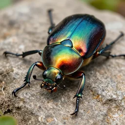 a closeup of a beautiful colorful beetle coleoptera. award - winning highly detailed national geographic photograph ( ( by gustave boulanger, joaquin sorolla ) )