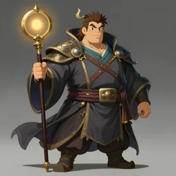 character sheet for a asian beefy male wizard, by greg rutkowski, by studio ghibli, digital art, trending on artstation, hd, 8 k, highly detailed, good lighting, beautiful, masterpiece