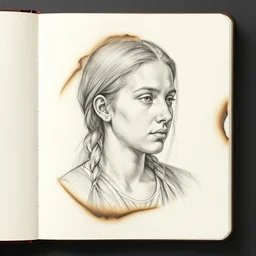 sketchbook page burnt crisp, magnificent, medium shot, details, sharp focus, elegant, highly detailed, illustration, by jordan grimmer and greg rutkowski, intricate, beautiful, trending artstation, pixiv, digital art