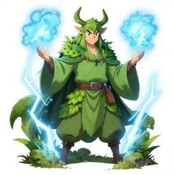 greg manchess character concept art of a powerful druid summoning lightning | | anime anime anime, foliage clothing, cute - fine - face, realistic shaded perfect face, fine details by stanley artgerm lau, wlop, rossdraws, james jean, andrei riabovitchev, and sakimichan, trending on artstation