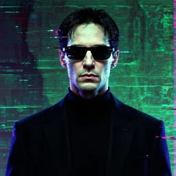glitched glitch portrait. datamosh, glitch. The Matrix Noir. tv signal noise.