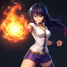 Megumin octane render, fireball, spell casting, magic