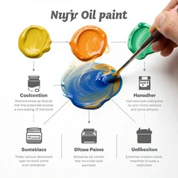 oil paint mixing infographic