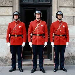 1 9 7 0 s photography, atompunk swiss guards