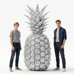 pineapple made of diamonds, by greg rutkowski and andreas rocha on artstation