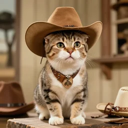 film still of the happy kitten cowboy in a 1 9 6 0 s french arthouse movie the cats won the west 4 k