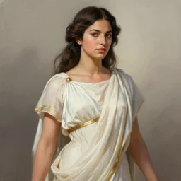 Leni Robredo as a beautiful Roman Goddess, Painting, Artstation, Digital Art