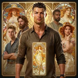 highly detailed portrait of ronaldo phenomenal, stephen bliss, unreal engine, fantasy art by greg rutkowski, loish, rhads, ferdinand knab and lois van baarle, ilya kuvshinov, rossdraws, tom bagshaw, alphonse mucha, global illumination, detailed and intricate environment