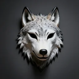 mask of wolf - shaman, studio photo, lighting